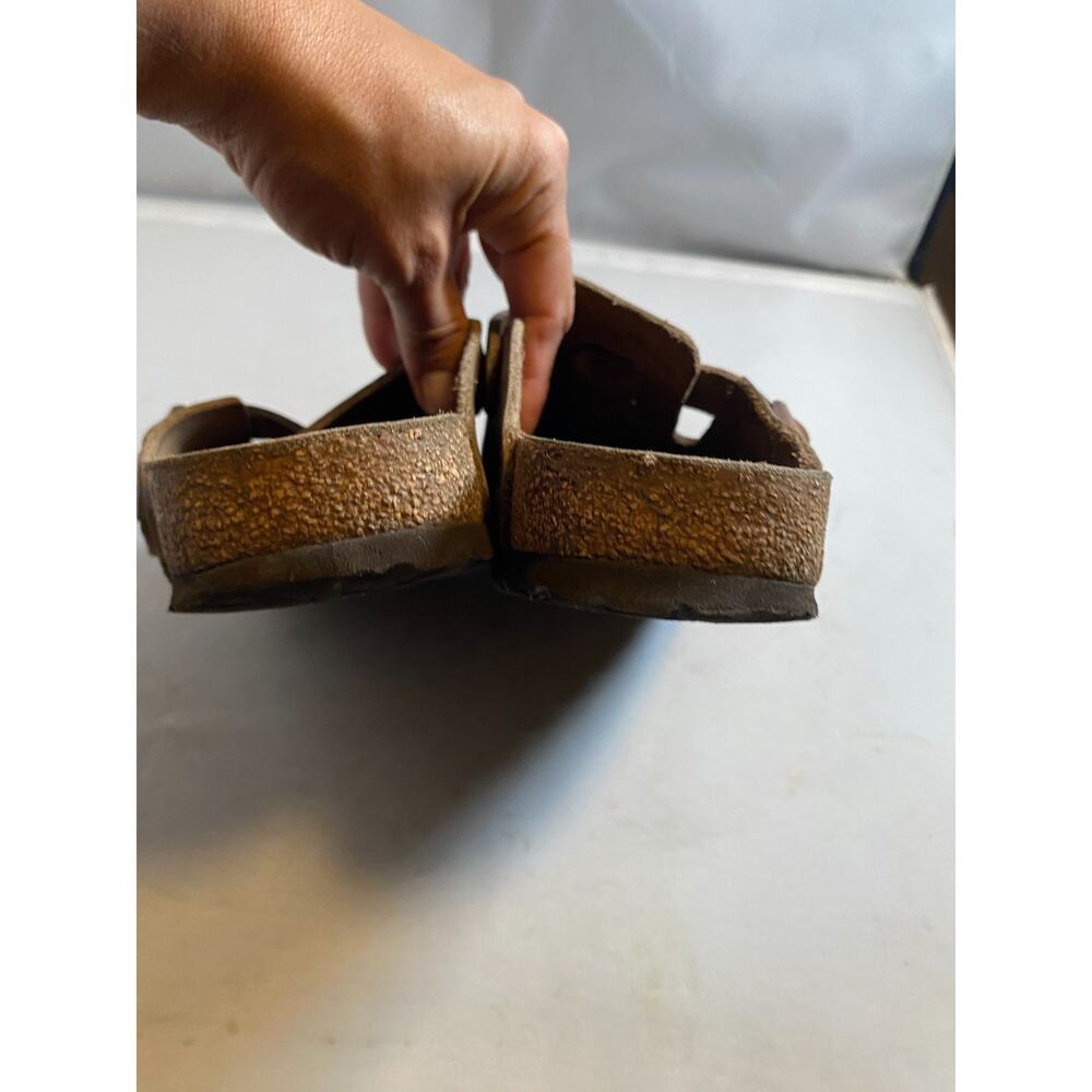 Birkenstock Boston Tobacco Brown Leather SoftFootbed Clog 39 - Picture 3 of 5